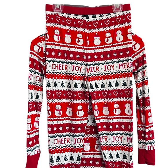 Little Sleepies Fair Isle Festive Holiday Pajamas Size 12/14 - Picture 5 of 10
